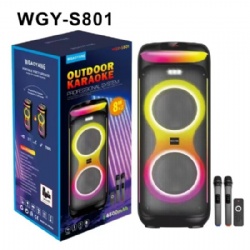 Dual 8 inch battery Bluetooth party speaker